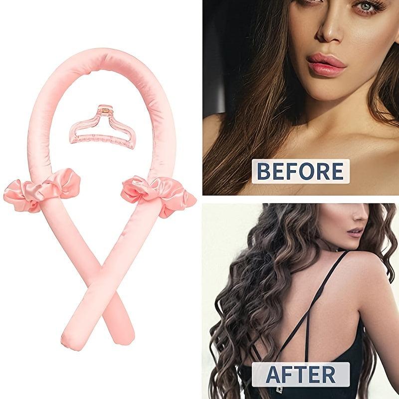 Heatless Curling Rod Headband Silk Ribbon Curl Hair Roller Curls