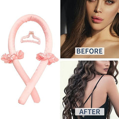Heatless Curling Rod Headband Silk Ribbon Curl Hair Roller Curls
