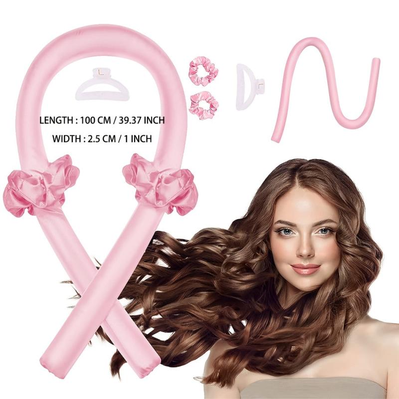Heatless Curling Rod Headband Silk Ribbon Curl Hair Roller Curls