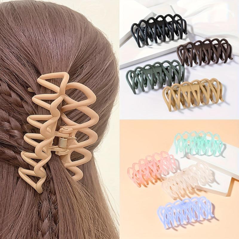 Vintage Matte Hair Claw Ponytail Holder Hair Accessories