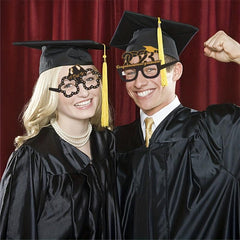 6 Pcs Glitter Paper Glasses Graduation Party Decorations