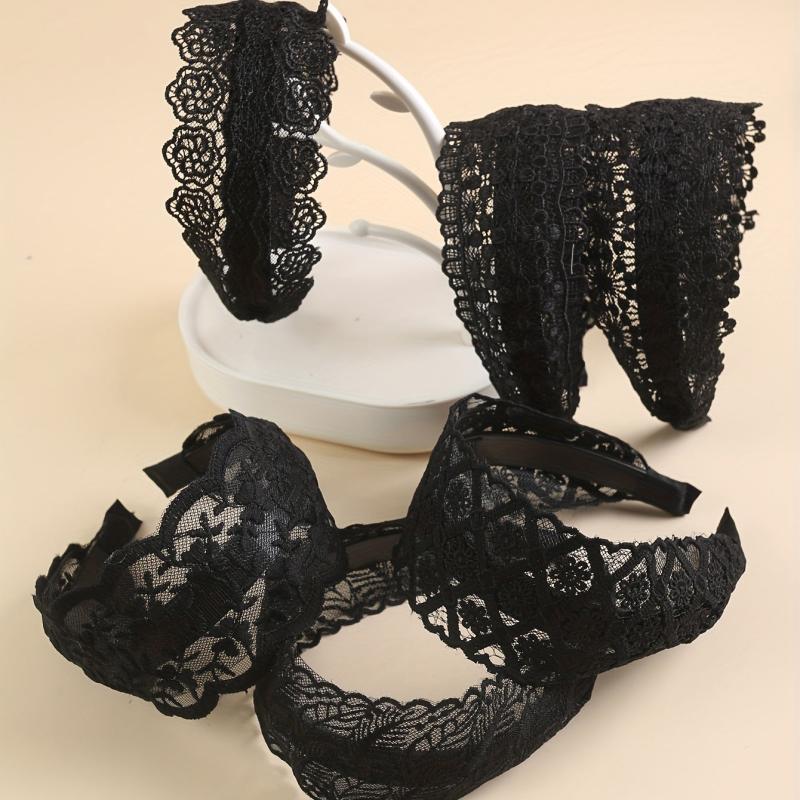 Wide Lace Headband Sweet Mother Headband Hollow Hair Band