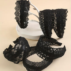 Wide Lace Headband Sweet Mother Headband Hollow Hair Band