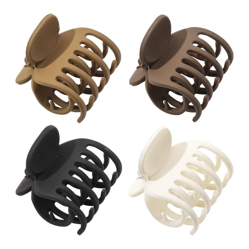 4pcs Small Hair Claw Clips Strong Hold Matte Octopus Hair Clips