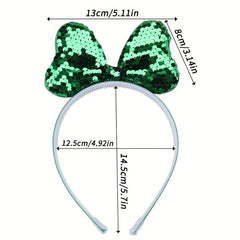 5pcs Glitter Bow Headband Hair Accessories for Women Girls Toddlers Baby