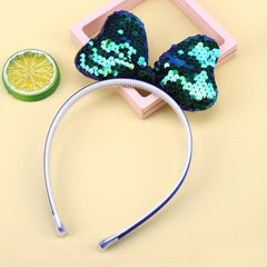 5pcs Glitter Bow Headband Hair Accessories for Women Girls Toddlers Baby