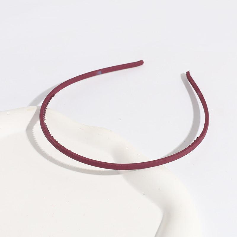 Frosted Toothed Headband Girl's Solid Thin Edge Hair Band