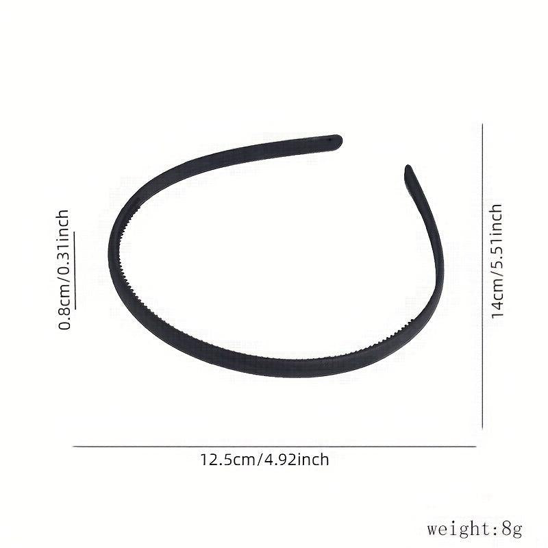 Frosted Toothed Headband Girl's Solid Thin Edge Hair Band