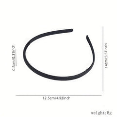 Frosted Toothed Headband Girl's Solid Thin Edge Hair Band
