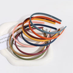 Frosted Toothed Headband Girl's Solid Thin Edge Hair Band