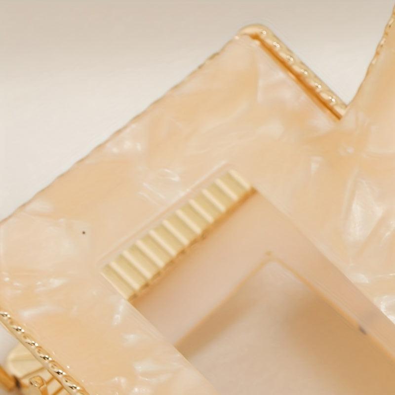 Square Hair Claw Clips Retro Vintage Style Hair Accessories