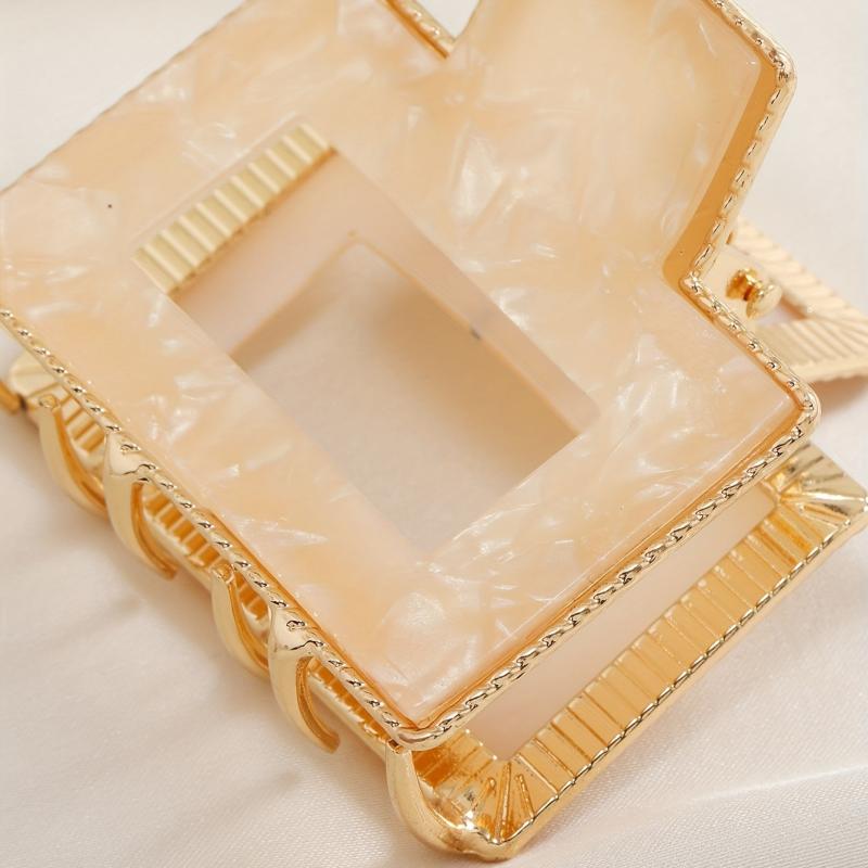 Square Hair Claw Clips Retro Vintage Style Hair Accessories