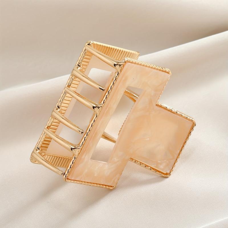 Square Hair Claw Clips Retro Vintage Style Hair Accessories