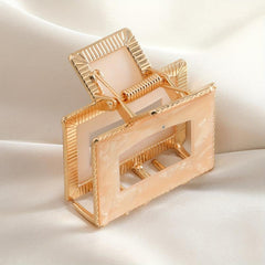 Square Hair Claw Clips Retro Vintage Style Hair Accessories