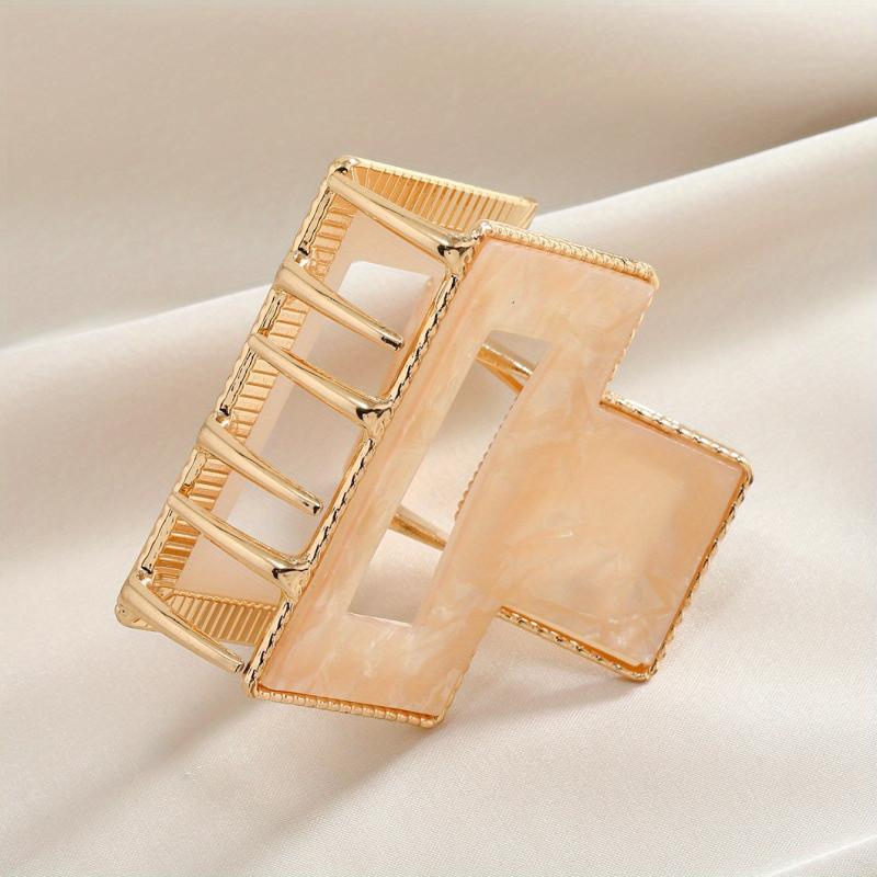 Square Hair Claw Clips Retro Vintage Style Hair Accessories