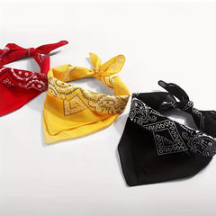 Boho Style Bandana Headband Hip Hop Square Scarf For Women Hair Accessories