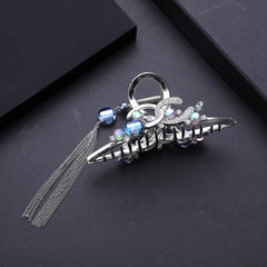 Tassel Metal Hair Claw Clip Non Slip Strong Hold Grip Hair Jaw Clip