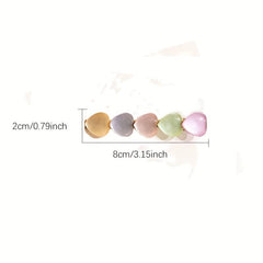 Opal Heart Shape Hair Clip Side Barrette Hair Accessories