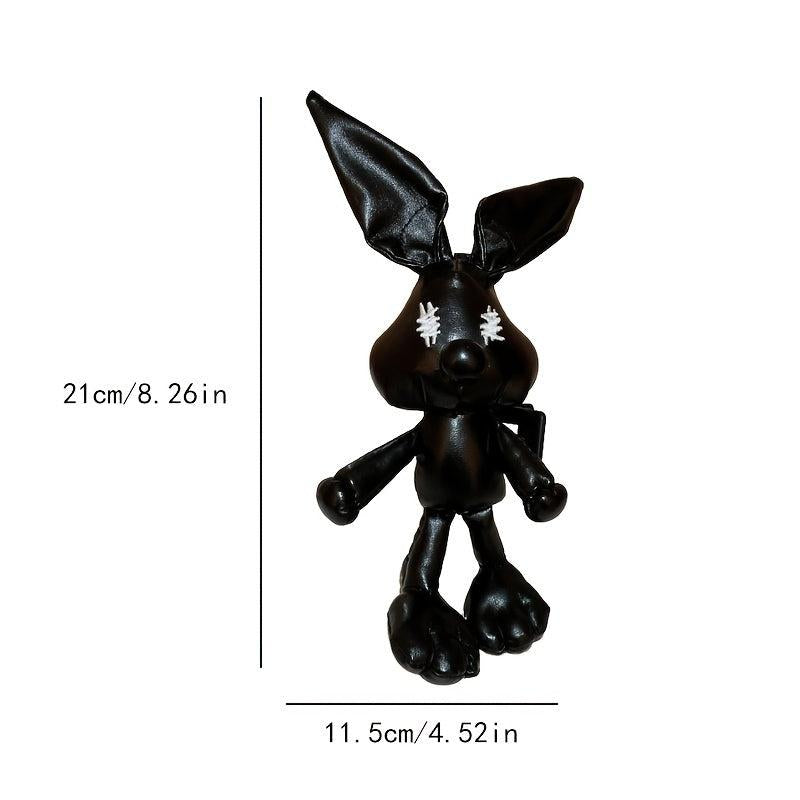 Leather Rabbit Hair Claw Clip Punk Y2K Grip Hair Jaw Clip
