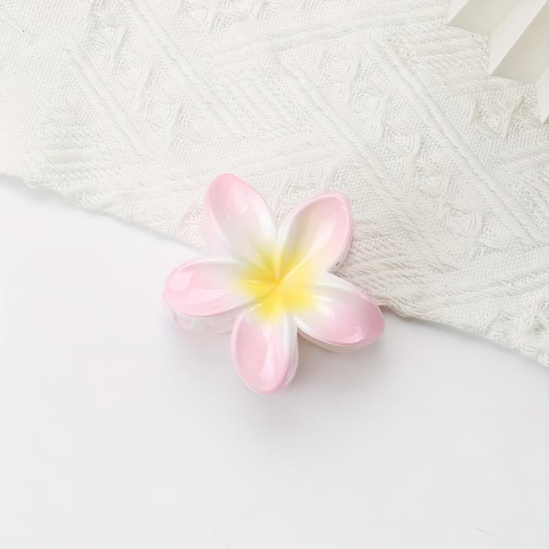 2pcs Acrylic Flower Hair Claw Banana Clip