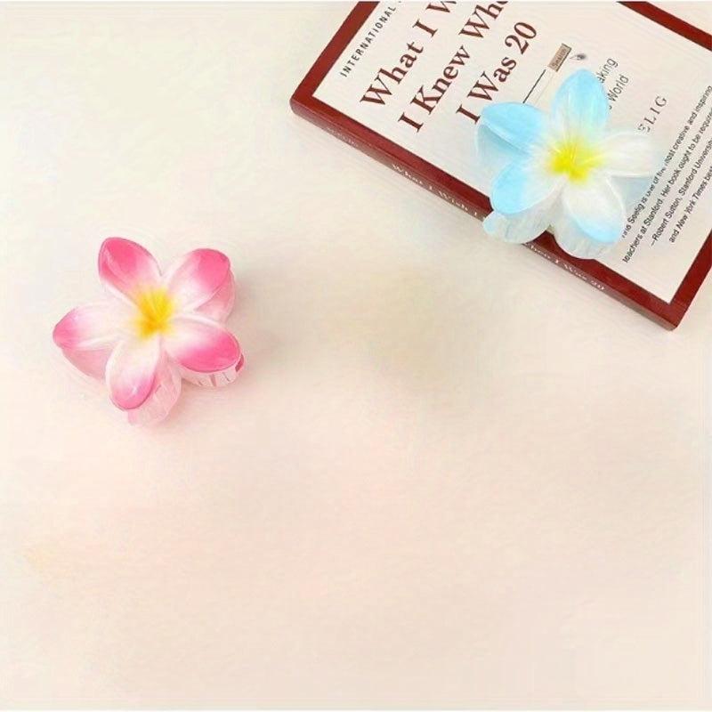 2pcs Acrylic Flower Hair Claw Banana Clip