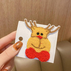 Christmas Hair Clips Snowmen Antlers Xmas Tree Santa Hat Hair Barrettes