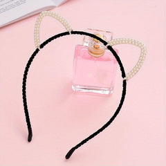 Cat Ears Rhinestone Headband Halloween Party Hair Accessories