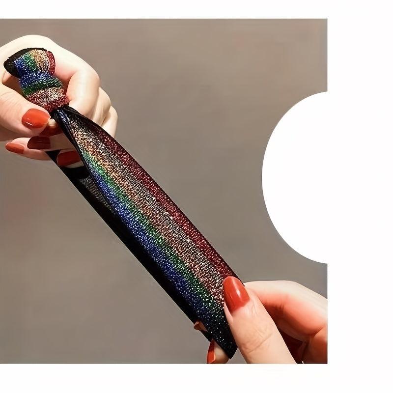 Leopard Hair Tie Rainbow Hair Rope Pride Month Hair Accessories