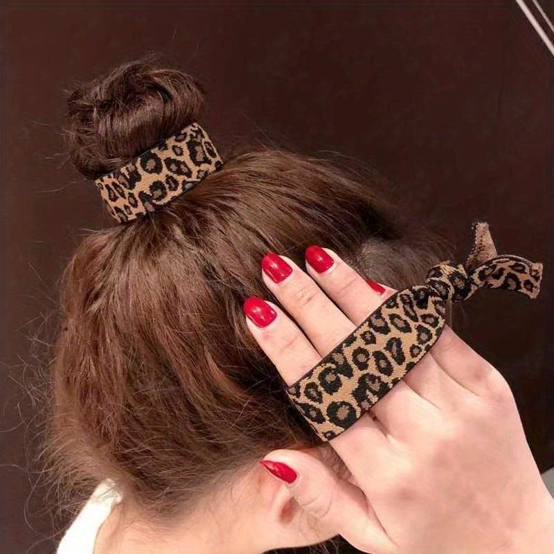 Leopard Hair Tie Rainbow Hair Rope Pride Month Hair Accessories