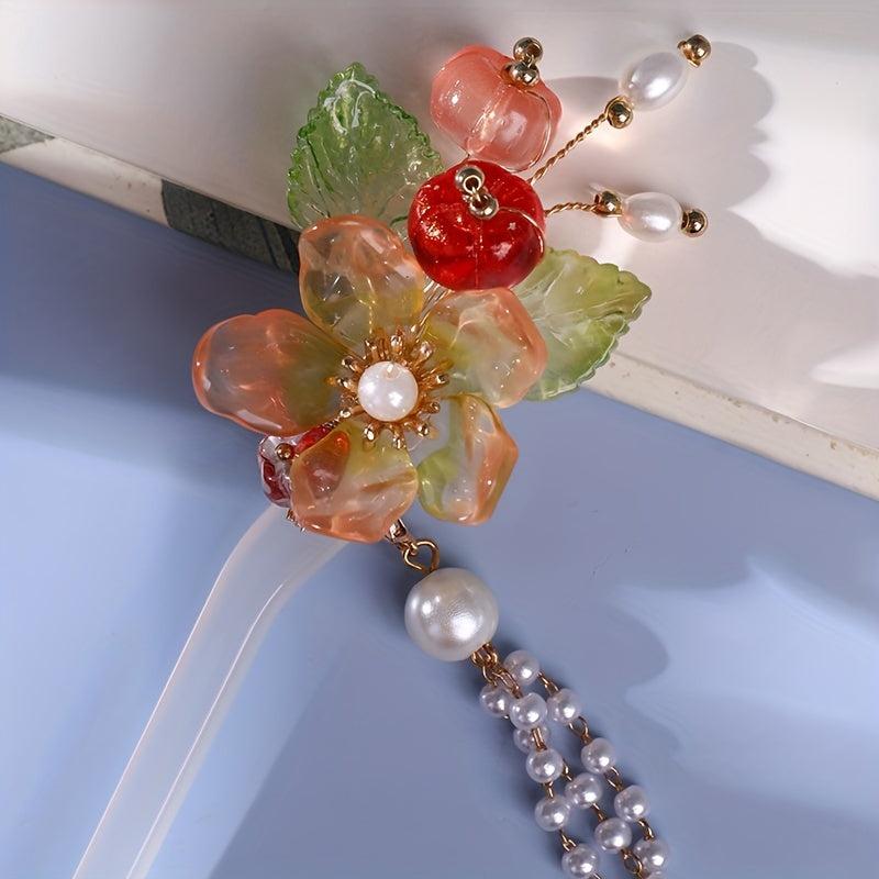 Beaded Hairpin with Tassel, Women's Hair Accessories