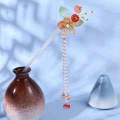 Beaded Hairpin with Tassel, Women's Hair Accessories