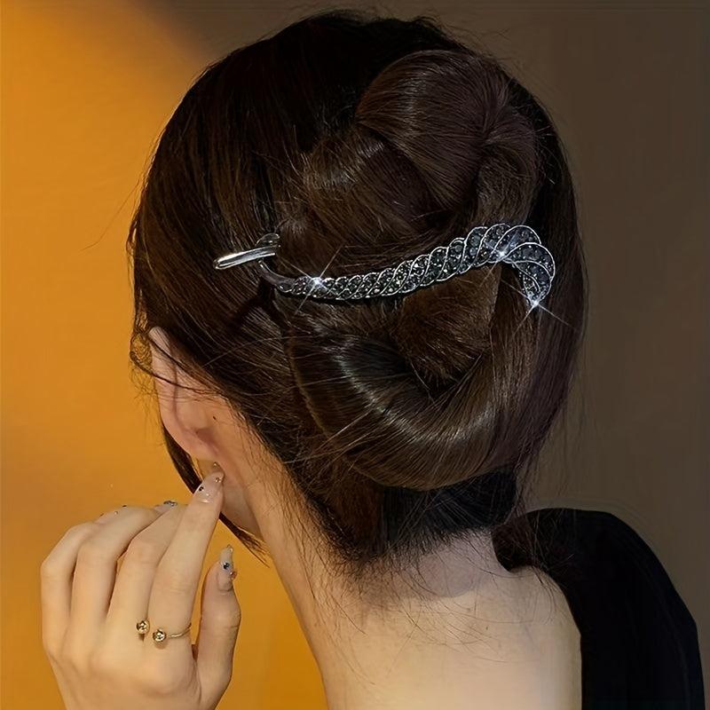 Snake Shape Hair Clip Rhinestone Buckle Hair Accessories