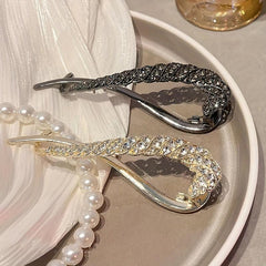 Snake Shape Hair Clip Rhinestone Buckle Hair Accessories