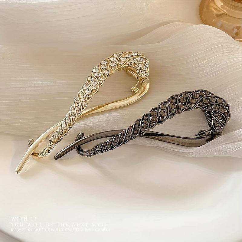 Snake Shape Hair Clip Rhinestone Buckle Hair Accessories