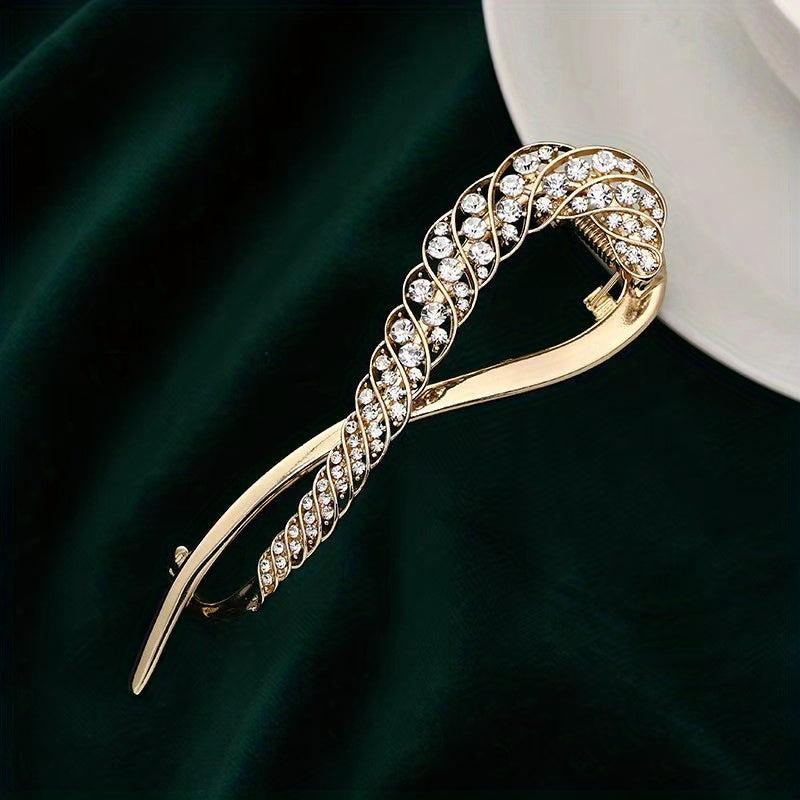 Snake Shape Hair Clip Rhinestone Buckle Hair Accessories