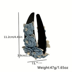 Flower Leaf Headband Wide Headdress Hair Band For Girls