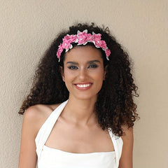 Flower Leaf Headband Wide Headdress Hair Band For Girls