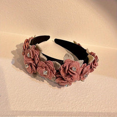 Flower Leaf Headband Wide Headdress Hair Band For Girls