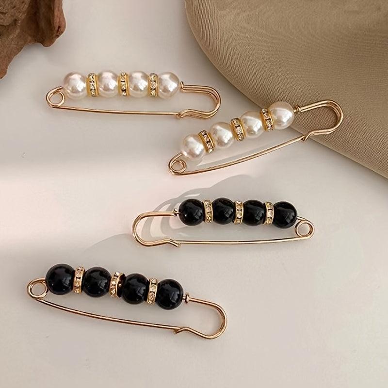 5pcs Faux Pearl Waist Pin Skirt Jeans Non-slip DIY Clothing Accessory
