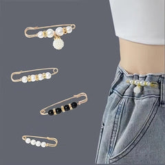 5pcs Faux Pearl Waist Pin Skirt Jeans Non-slip DIY Clothing Accessory