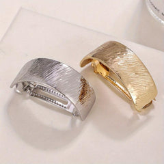 Metallic Hair Cuff Barrette French Style Ponytail Holder