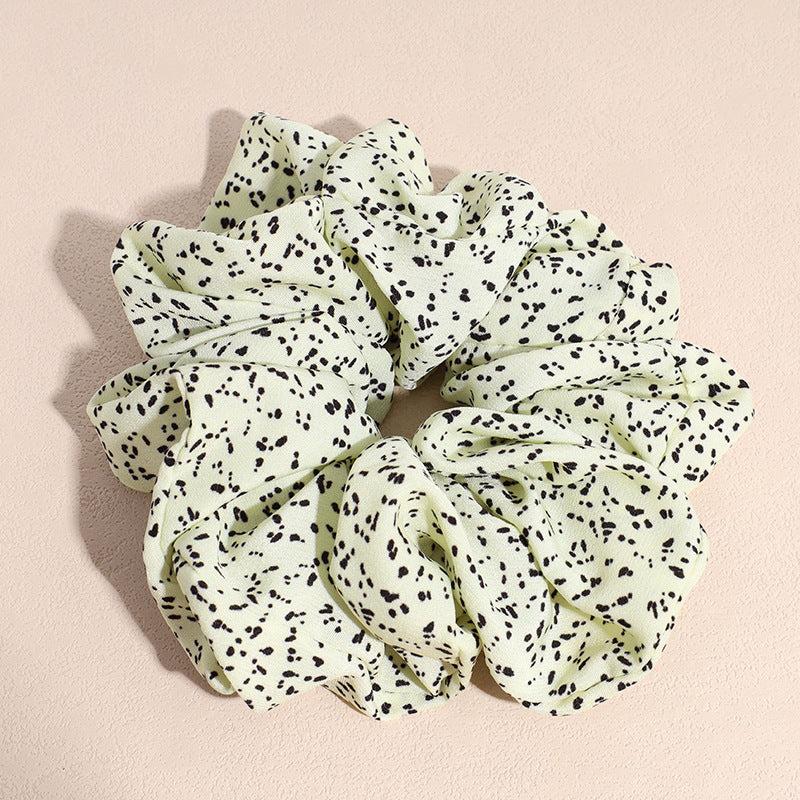 Dot Printed Oversize Scrunchie Ponytail Elastic Hair Tie for Women