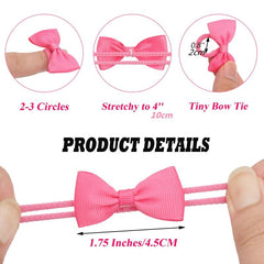 80PCS Baby Bows Hair Ties Soft Elastics Ponytail Holders Hair Accessories