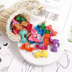 80PCS Baby Bows Hair Ties Soft Elastics Ponytail Holders Hair Accessories