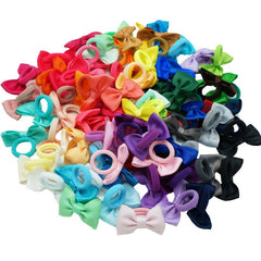 80PCS Baby Bows Hair Ties Soft Elastics Ponytail Holders Hair Accessories