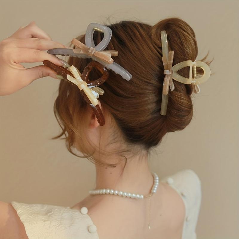 Acetate Bowknot Hair Claw Ponytail Holder Hair Accessories