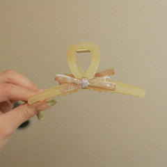 Acetate Bowknot Hair Claw Ponytail Holder Hair Accessories