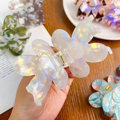 Acetate Flower Hair Claw Gradient Hair Clip Non-Slip Ponytail Holder