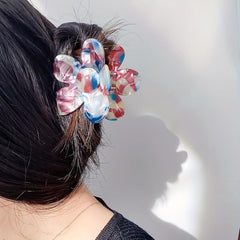Acetate Flower Hair Claw Gradient Hair Clip Non-Slip Ponytail Holder
