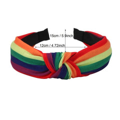 Rainbow Striped Hairband Non Slip Adjustable Workout Headband